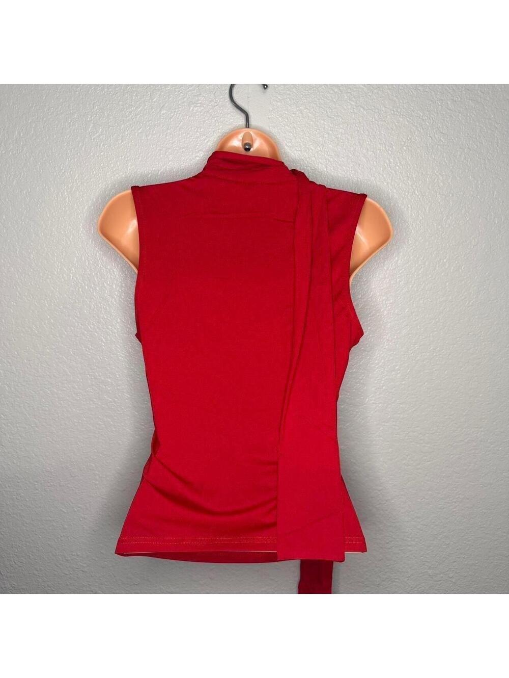 New Red cowl neck top with scarf attached - Picture 5 of 5
